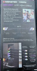 Monster MHV1-1026-PUR 6 Feet 4K HDR 21 Gbps Purple LED Light HDMI Cable