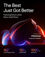 Ultra Sharp 1200p AR Glasses with 152″ Display for iPhone, Android, PC, Steam