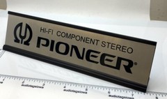 Pioneer Hi-Fi Component Stereo Desk Sign – Custom Silver Aluminum