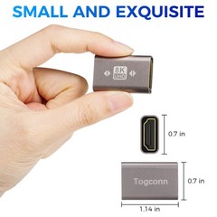 Togconn 8K HDMI Coupler 2 Pack, 2 Female to