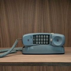 Vintage AT&T Trimline Light Blue 210 Touch Tone Push Button Landline Not Tested