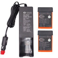 2Pcs BA225030 6V Battery + AC 24V Charger for HBC Remote Control Crane FUB 05AA
