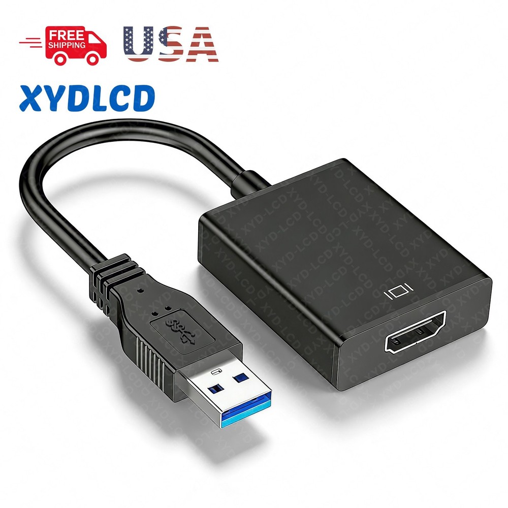 USB to HDMI Adapter with 3.0/2.0 Multi-Monitor Cable Fit for Windows 7/8/10/11