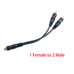 Audio Y-Converter Splitter Adapter RCA 1 Male To 2 Female RCA 1 Female To 2 Male