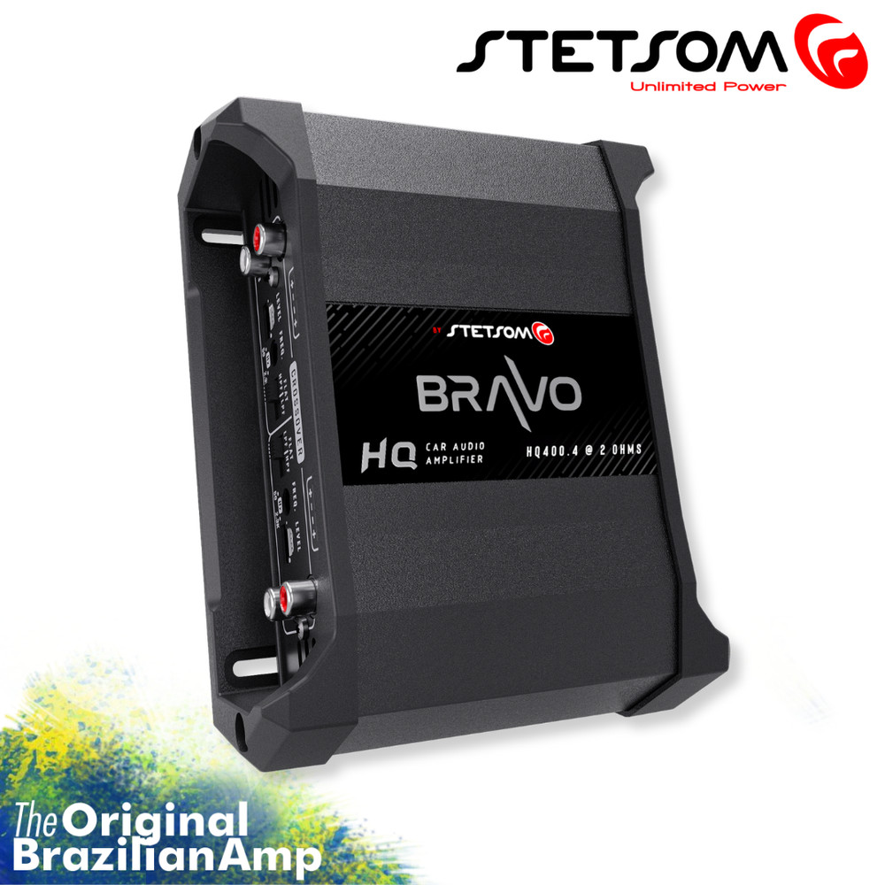 Stetsom Bravo HQ 400.4 – 4 Channels Amplifier, 400w RMS, Variable Crossover