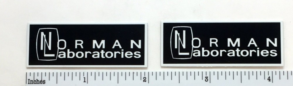 Norman Laboratories Labs Speaker Grill Badge Logo Emblem Custom Made Aluminum