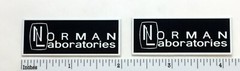 Norman Laboratories Labs Speaker Grill Badge Logo Emblem Custom Made Aluminum
