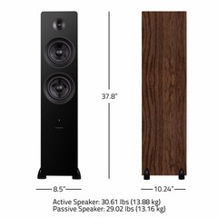 Fluance Powered Floorstanding Tower Speakers for TV, Turntable, PC & Bluetooth