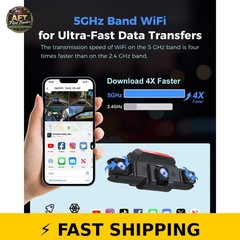 ZMOPO 4 Channel Dash Cam 1080P GPS 5G WiFi Night Vision with 128GB Card