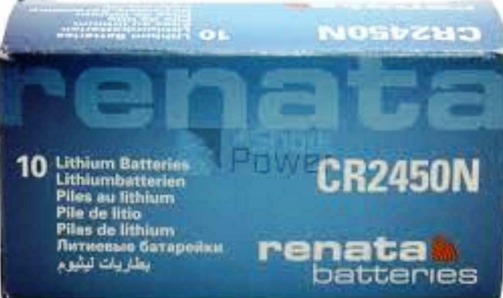 Renata CR2450N 3V Lithium Coin Cells (100 single pack Batteries)10 boxes of 10