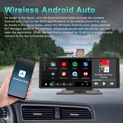 10.26″ 2K Car Portable Wireless Apple CarPlay Android Auto Touch Screen Radio FM