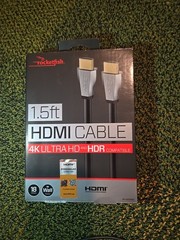 Rocketfish- 1.5′ 4K Ultra HD In-Wall HDMI Cable – Black