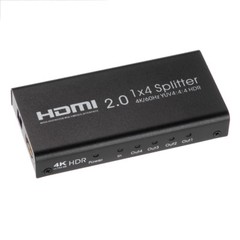 UHD 4K 60Hz HDMI 2.0 Repeater Amplifier Splitter Box Hub HDR 1080P 1×4 1In 4Out