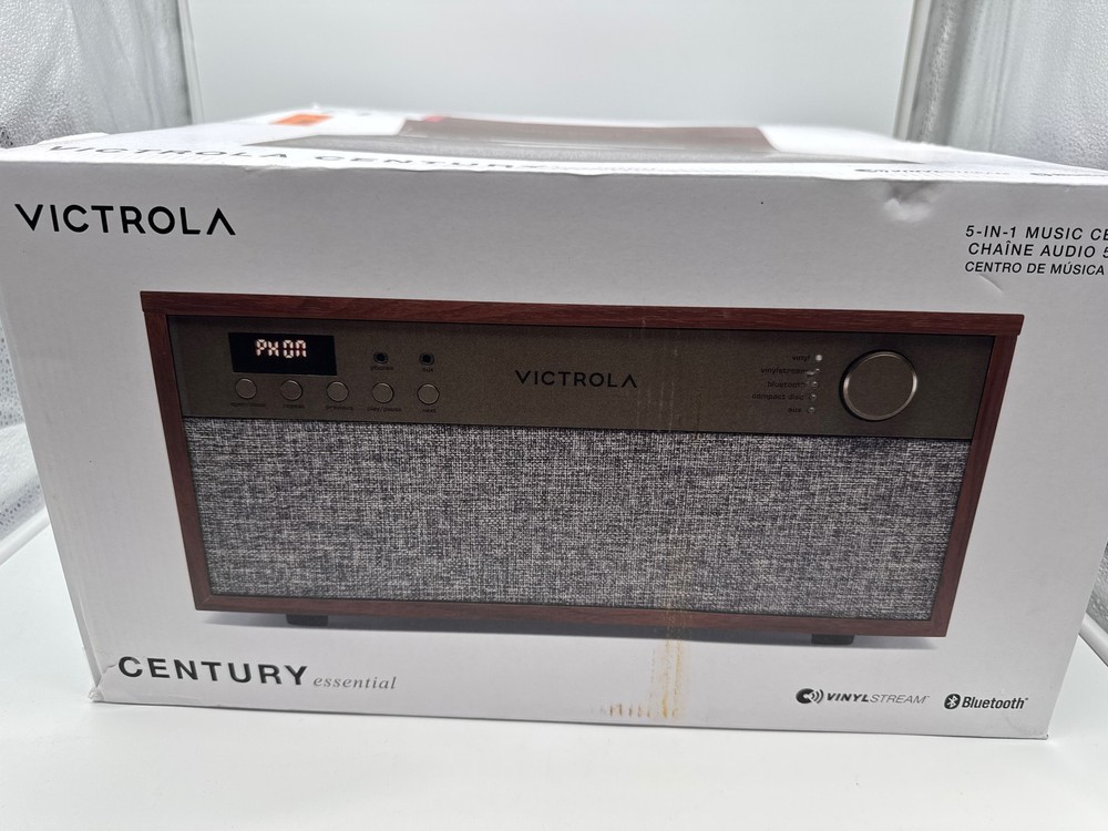 Victrola Century 6in1 Turntable Record Player Bluetooth CD Cassette Walnut