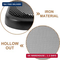 2Pcs Car Speaker Grille, 4 inch Speaker Grill Covers, Universal Metal Subwoofer