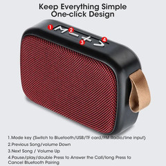 Bluetooth Wireless Portable Speaker Waterproof Stereo Bass USB TF FM Radio LOUD