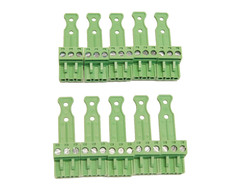 Lot of 10x – 3 Pin Green Screw Terminal Block Plug Connector Euroblock Phoenix