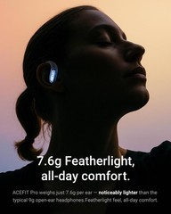 AceFit Pro Open-Ear Headphones, Night Safety Mode for Normal, Grey