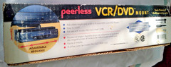 Peerless PM-47 Black VCR/DVD Mount, Adjustable Height and Width, Solid Steel NOS