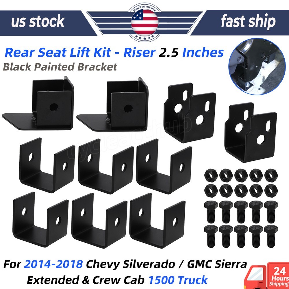 For 2014-2018 Chevy Silverado GMC Sierra Crew Cab Rear Seat Lift Kit 2.5″ inch