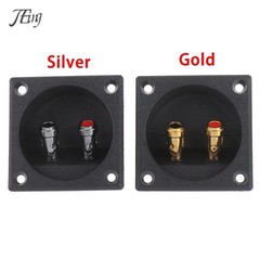 50mm Round Speaker Terminal Cup Gold Binding Post Subwoofer Box Connector Panel