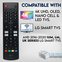 New Original LG TV Remote with Netflix Disney+ Prime Video Keys | AKB30085202