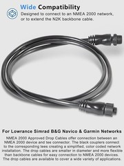 NMEA 2000(N2K) 3ft Backbone Cable for Lowrance Simrad B&G Navico & Garmin Networ