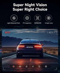 REDTIGER F7NP Dash Cam Front Rear, 4K/2.5K, WiFi GPS, Night Vision