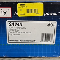 Altronix SAV4D 12VDC 5A PTC Outputs 4 Output CCTV Power Supply Grey Enclosure
