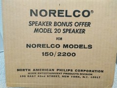 Vtg. NORELCO model 20 SPEAKER ( new old stock) MADE IN U.S.A.