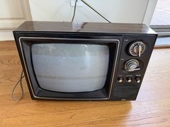 Vtg Tv Television 1970s 1980s Woodgrain Movie Gaming Prop Sears 562