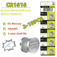 2-10Pcs 3V 50Mah CR1616 High Quality Button Battery CR 1616 DL1616 BR1616 5021LC