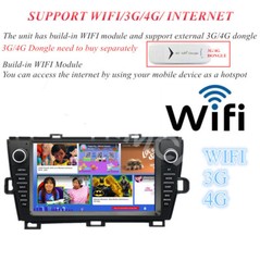 Car Multimedia Player 9in USB FM Head Unit 2+32G Fit For Toyota Prius 2010-2015