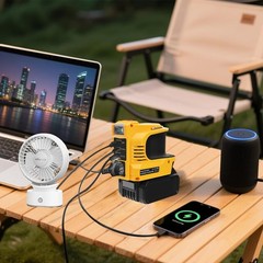 220W Power Inverter for DeWalt 20V Max Battery USB-C PD AC 110V Outlet with LED