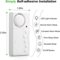 Freezer Door Alarm Wireless Fridge Alarm 4 Modes Adjustable Delay 108dB Loud