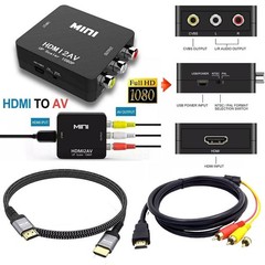 3RCA CVBS AV to HDMI HD Converter, Audio Video Adapter for Wii NES Game Console