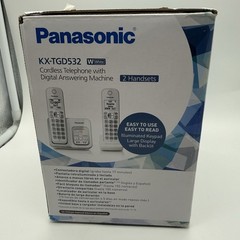 Panasonic KX-TGD532 W 2 Handset Cordless White Phone Answering Machine Blocking