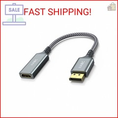 IIABC 4K DisplayPort to HDMI Adapter Cable, Gold-Plated Uni-Directional Display