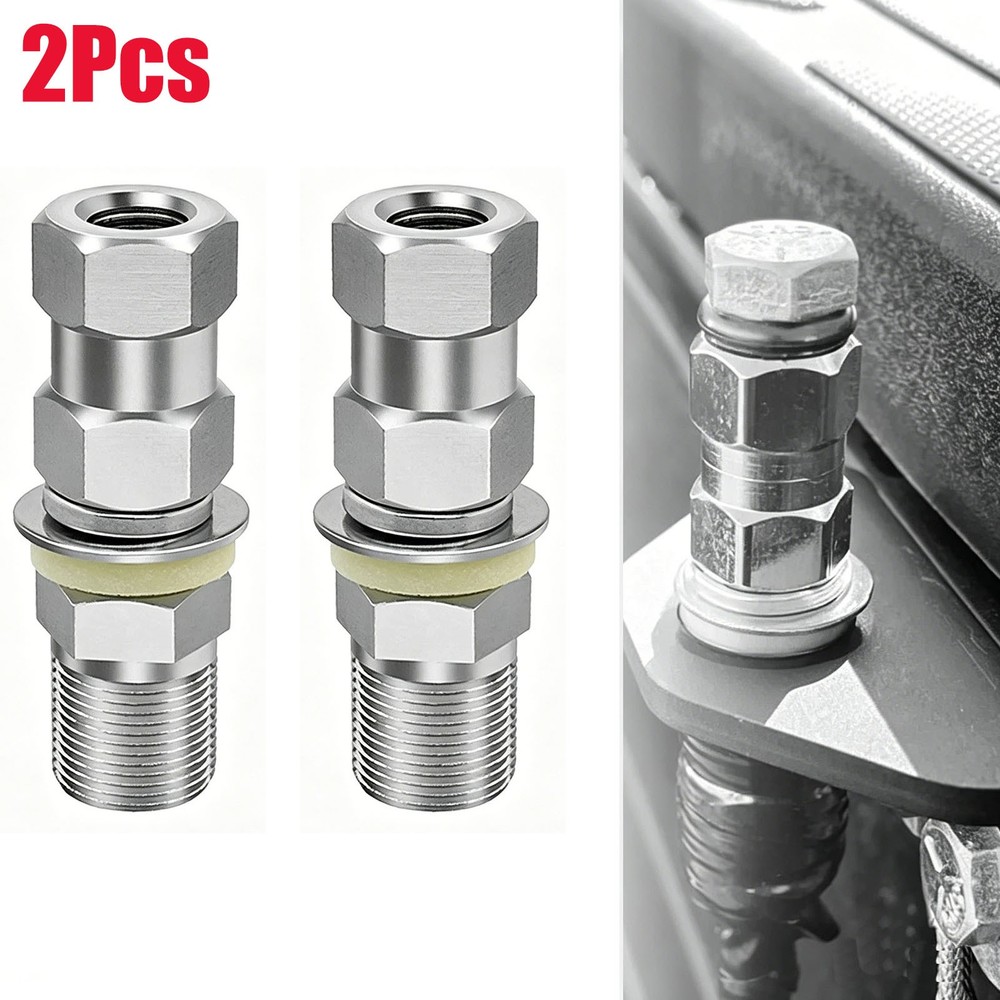 2x CB Antenna Stud Mount SO-239 3/8″x24 Thread Heavy Duty For SUV Truck Ham