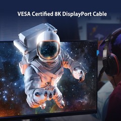 8K DisplayPort Cable DP 1.4 4K@120Hz 8K@60Hz HDR 6.6ft JDC43 PC TV Cord