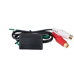2x High to Low Compact Line Output Converter 2-Channel Speaker Wire to Gold RCA