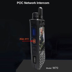 ANYSECU W70 Android 10 4G Network Radio Zello With GPS WIFI IP68 Walkie Talkie