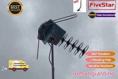 Limited Offer Outdoor TV Antenna Pole Motorized HDTV 4K 360° HDTV Antenna + Pole