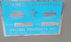 DECIBEL PRODUCTS 3 CAVITY DUPLEXER TX RX DB4075-B HAM RADIO