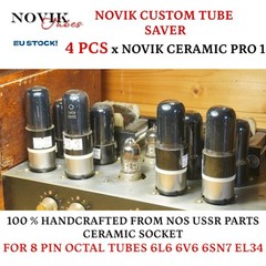 Novik 8 Pin Octal Tube Ceramic Socket Saver Pro1 For 6L6 6V6 6sn7 El34 4pcs