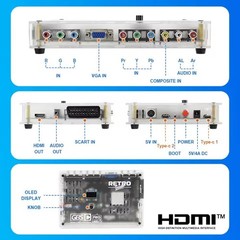RetroScaler GBSC Pro GBS Control SCART Component VGA To HDMI Video Upscaler