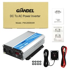 GIANDEL Power Inverter 2000 Watts DC 12V to AC 230V 240V with Dual FR Sockets