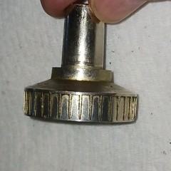 VINTAGE CONTROL KNOB FOR TV TELEVISION SETS METAL,PLASTIC UNKNOWN BRAND OR MODEL