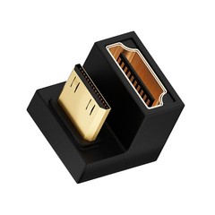 8K U Shaped Mini HDMI To HDMI Adapter UHD Up Angle Mini HDMI Male To HDMI Female