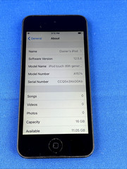 Apple iPod Touch 6th Gen A1574 16GB Space Gray No iCloud No MDM